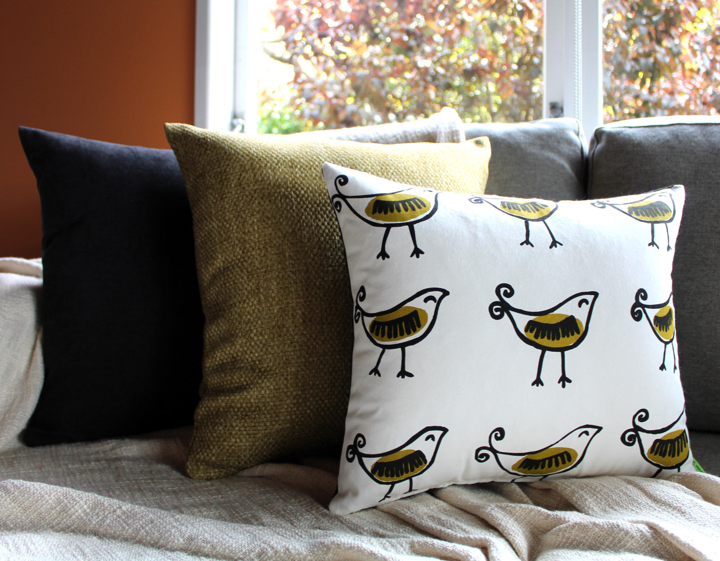 Doodle Birds Set - Cushion Cover Set