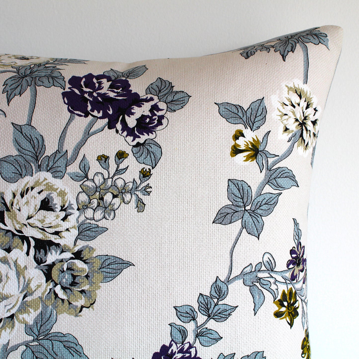Purple & Creme Roses - Cushion Cover - 46cm x 44cm