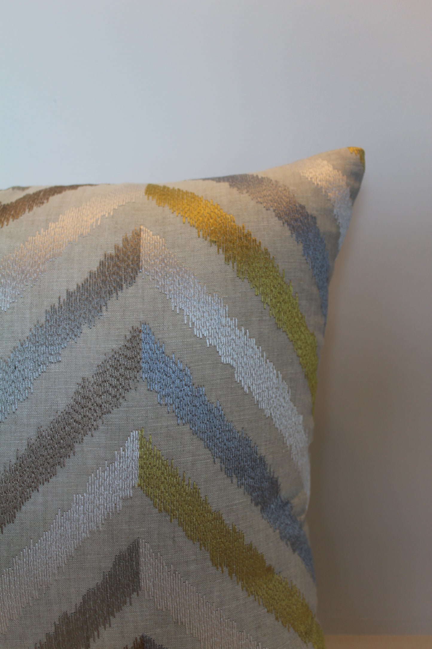 Chervon Embroidery - Cushion Cover - 45cm x 45cm