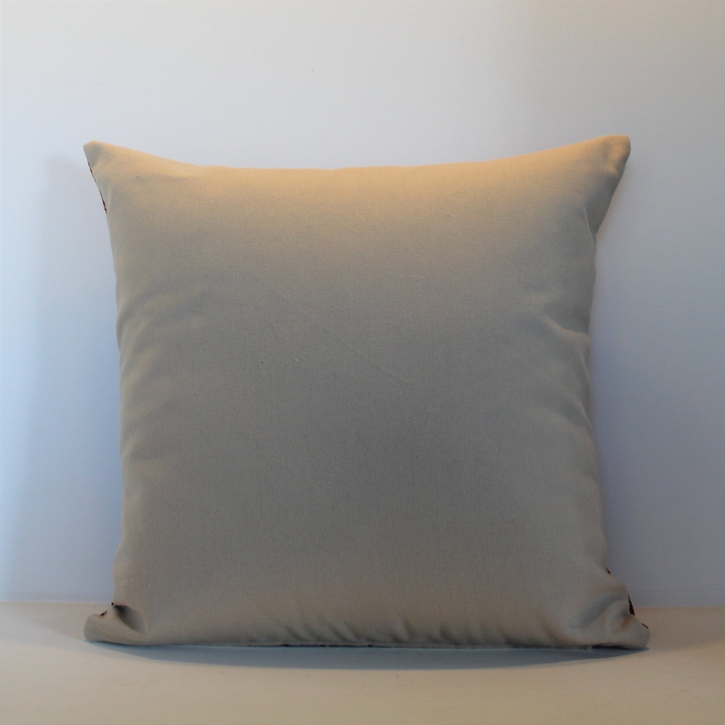 Ruby Red Beige Floral - Cushion Cover - 45cm x 45cm