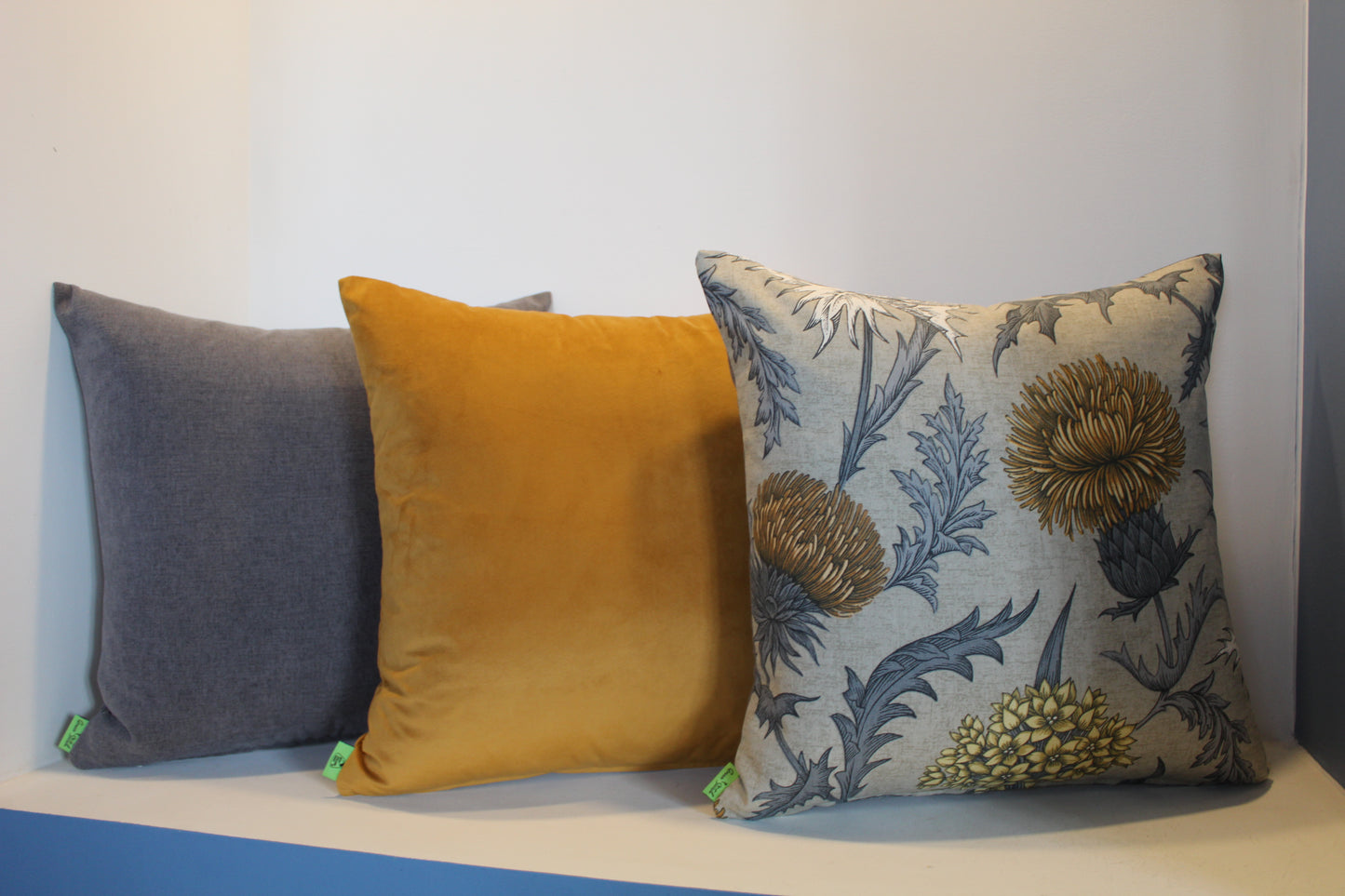Bulb Mustard/Grey Set - Cushion Cover Set