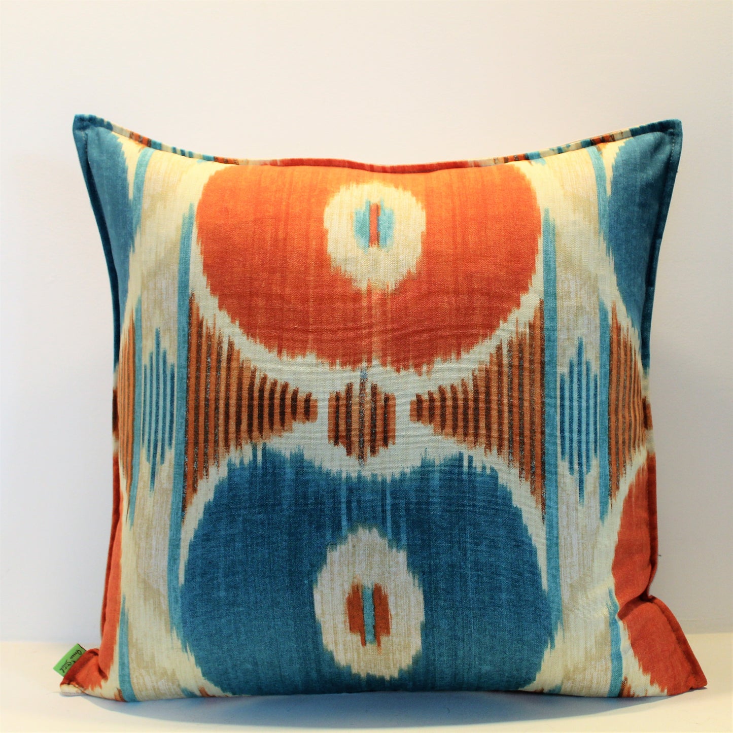 Vintage Blue/Orange - Cushion Cover - 54cm x 54cm