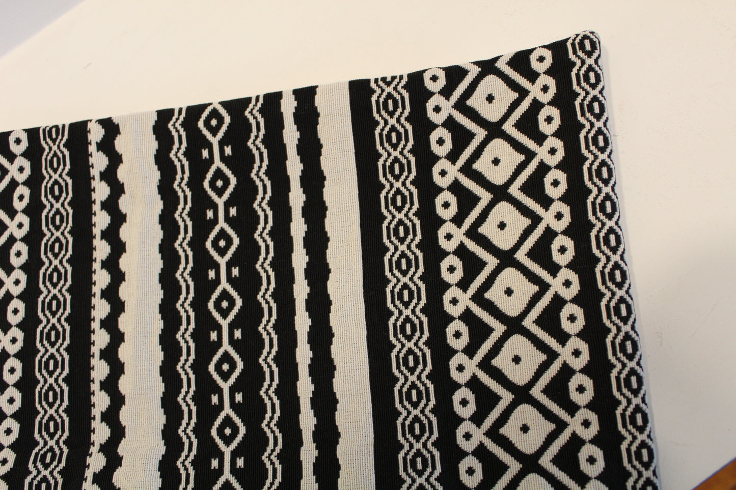 Black & White Striped - Cushion Cover - 45cm x 44cm