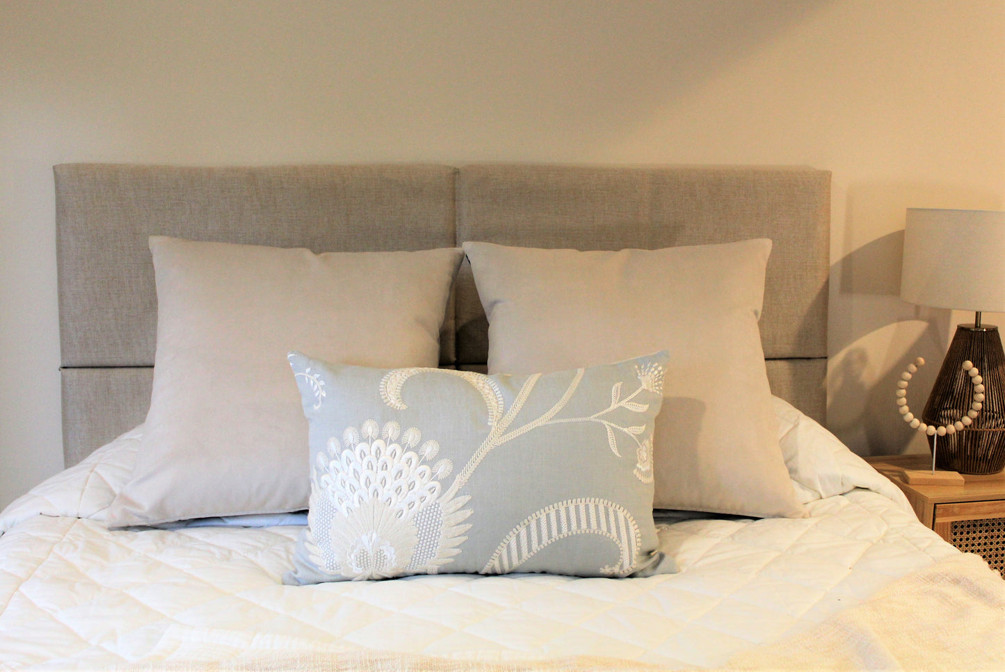 Blue Haven Embroidery Bed Set - Cushion Cover bed set