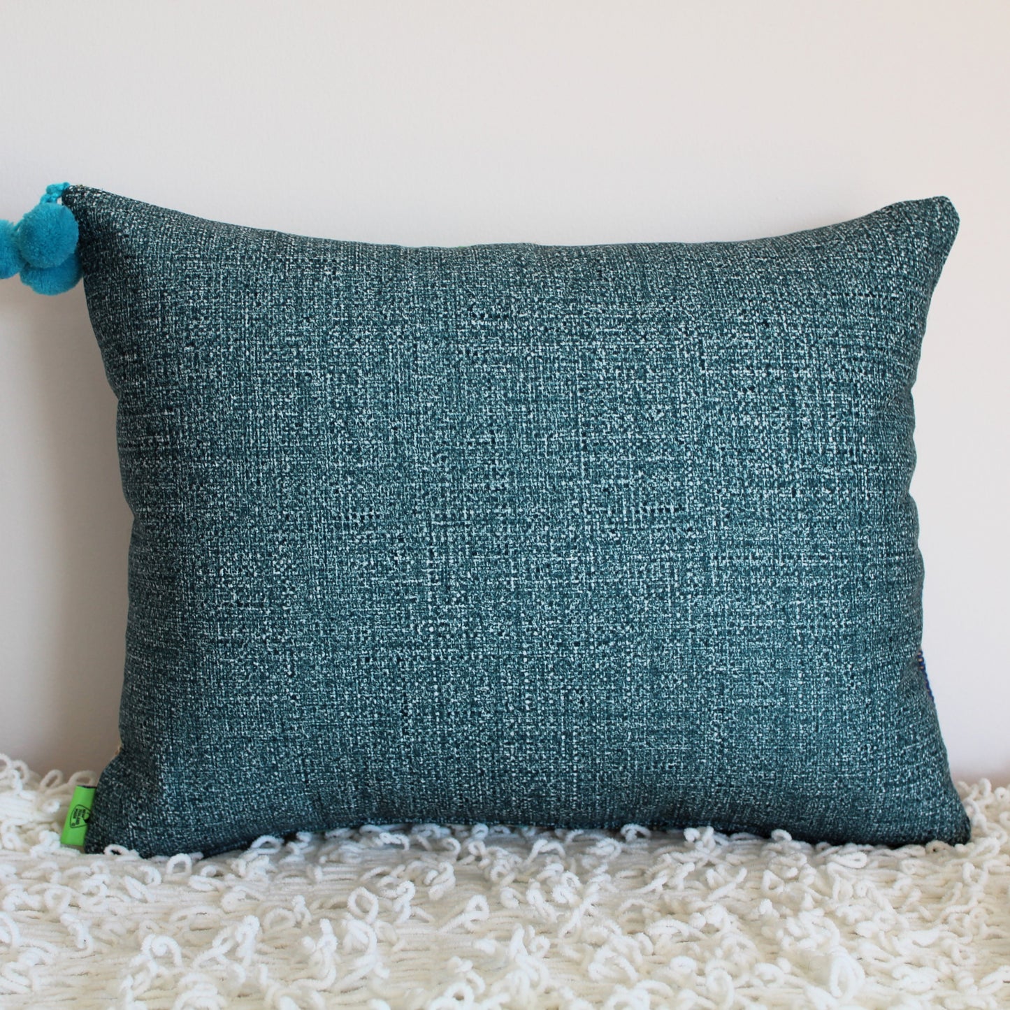 Blue Rustic Burlap - Cushion Cover - 45cm x 35cm