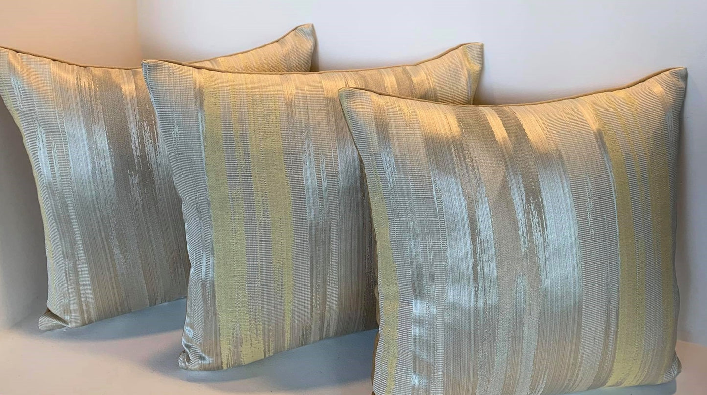 Golden Striped -Cushion Cover - 45cm x 45cm