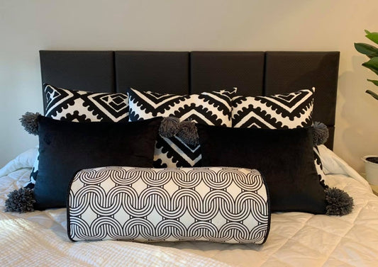 Black and White Tribal - Cushion Bed Set