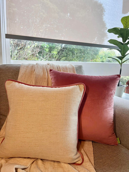 Tierra Pink & Crème Set - Cushion Cover Set