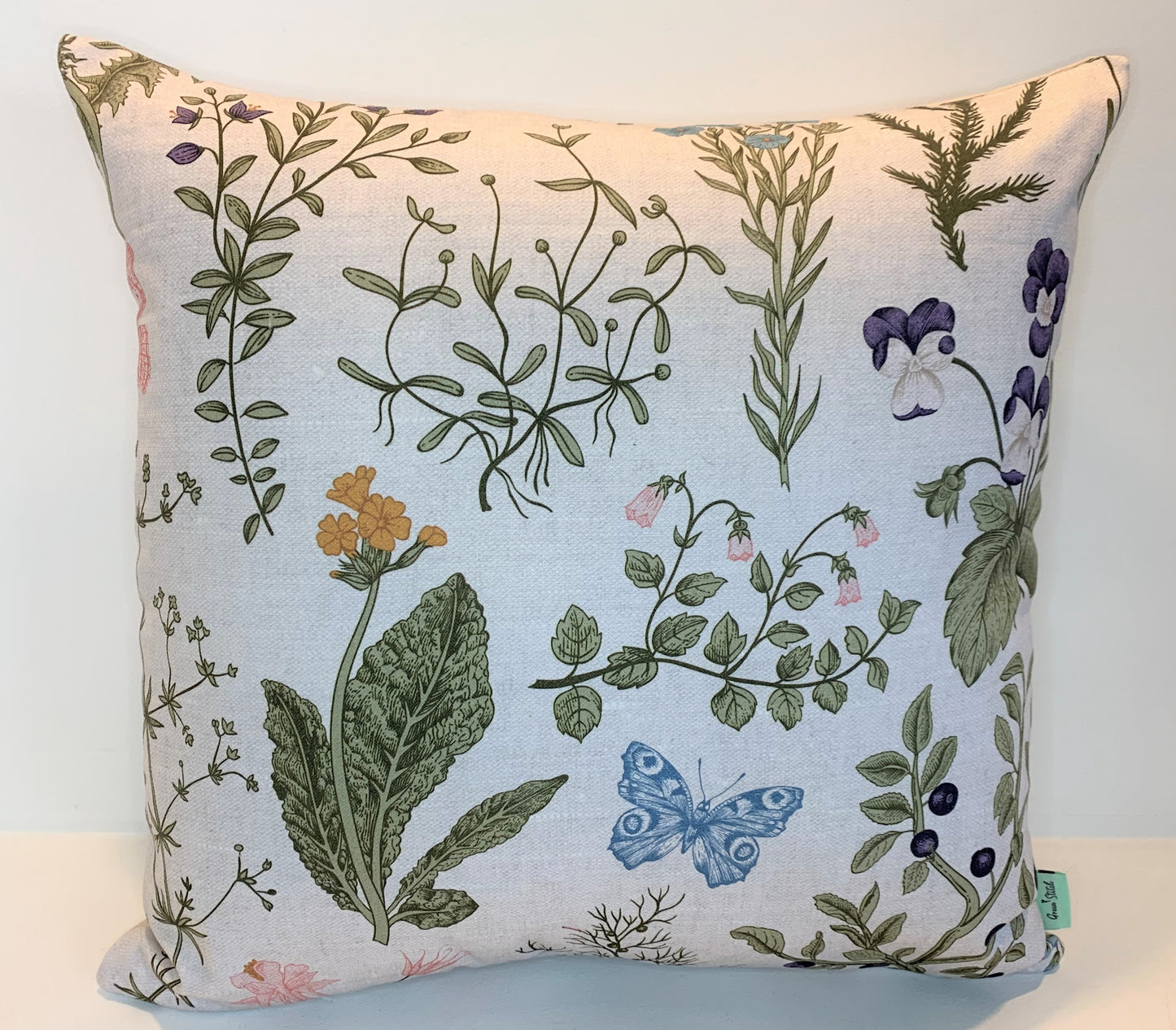 Plants & Butterflies - Cushion Cover - 45cm x 45cm