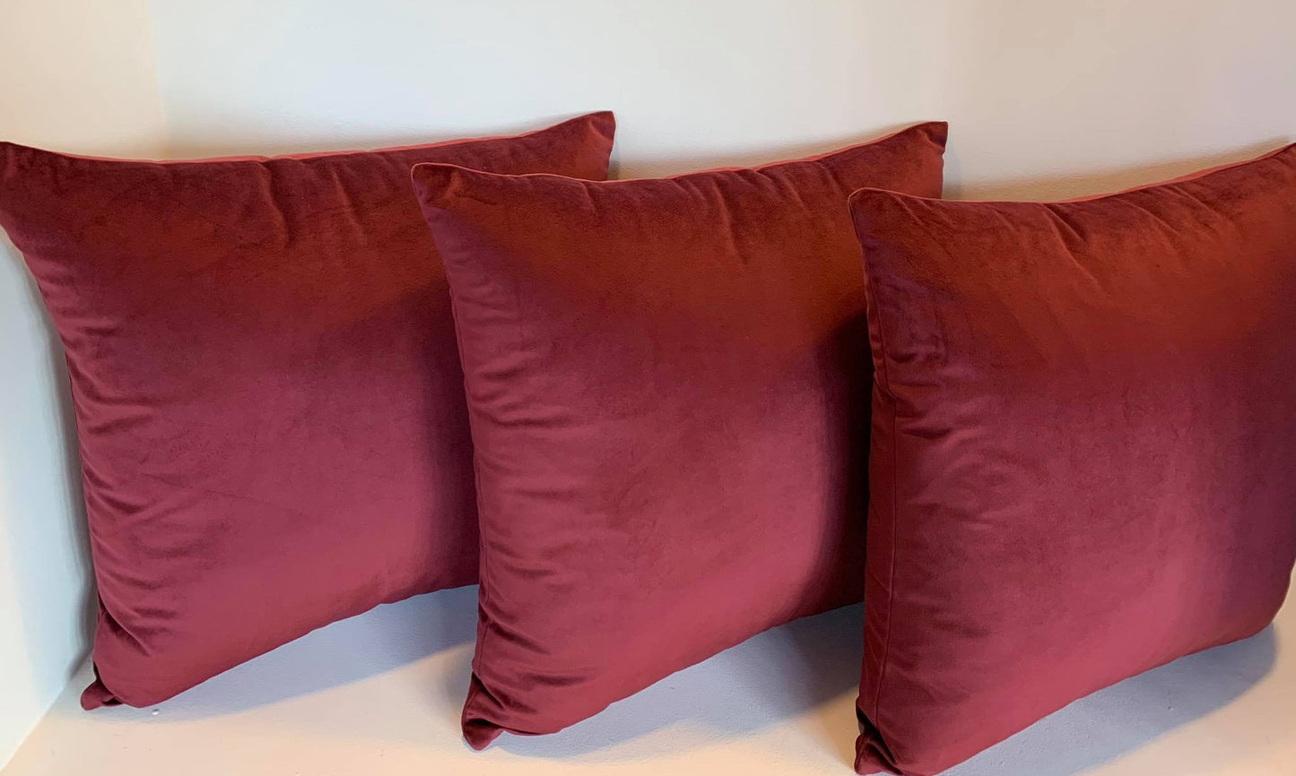 Maroon Velvet - Cushion Cover