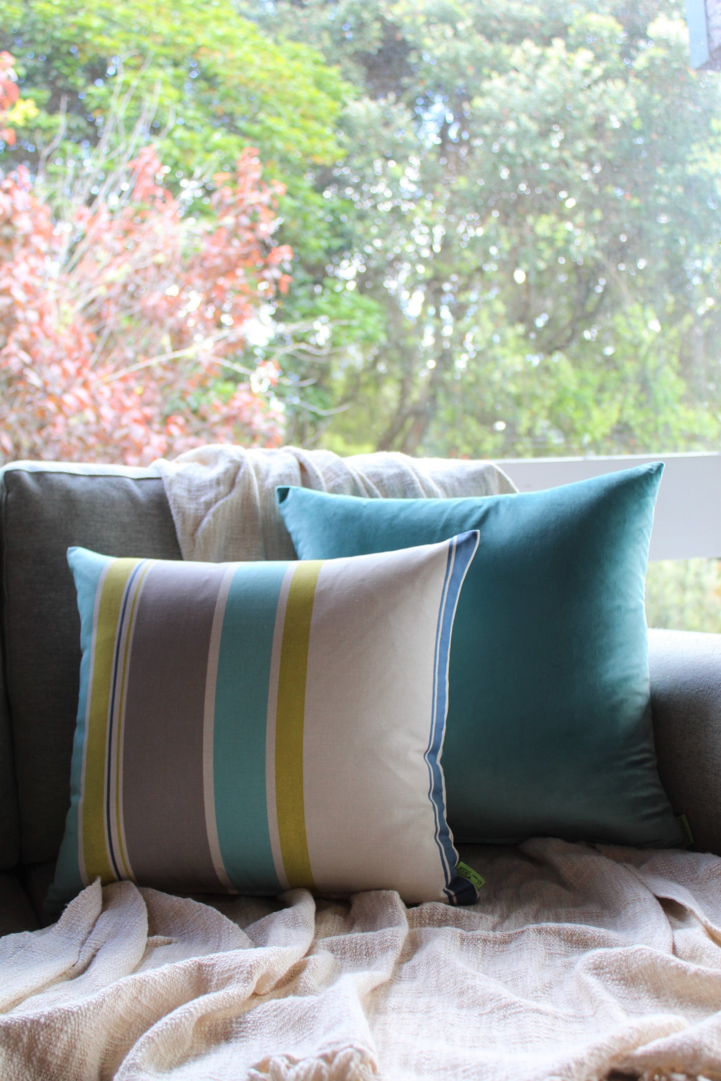 Pembroke Stripe & Velvet Set - Cushion Cover Set
