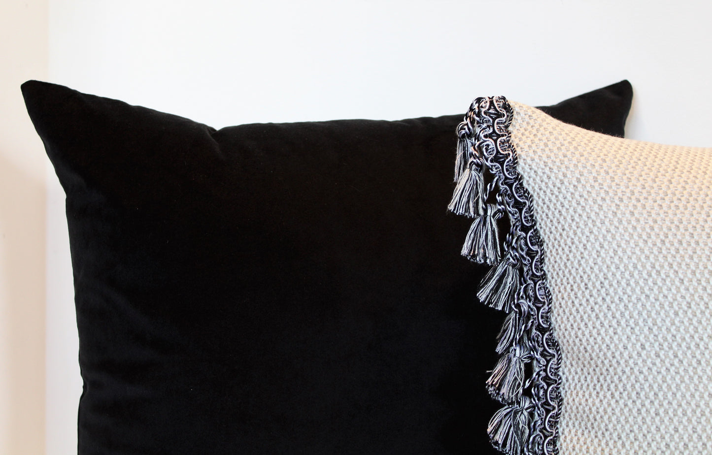 Black-Platinum Trim Set - Cushion Cover Set
