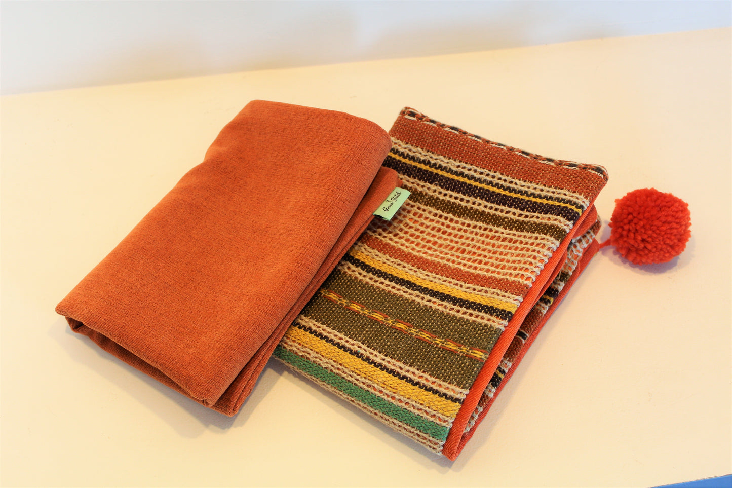 Orange Rustic Burlap Set - Cushion Cover Set