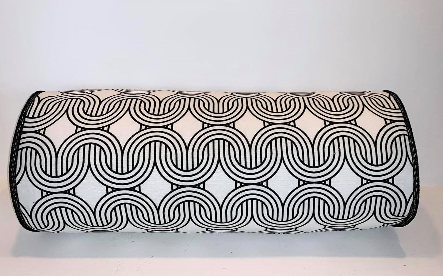 Black And White Chain - Bolster Cushion