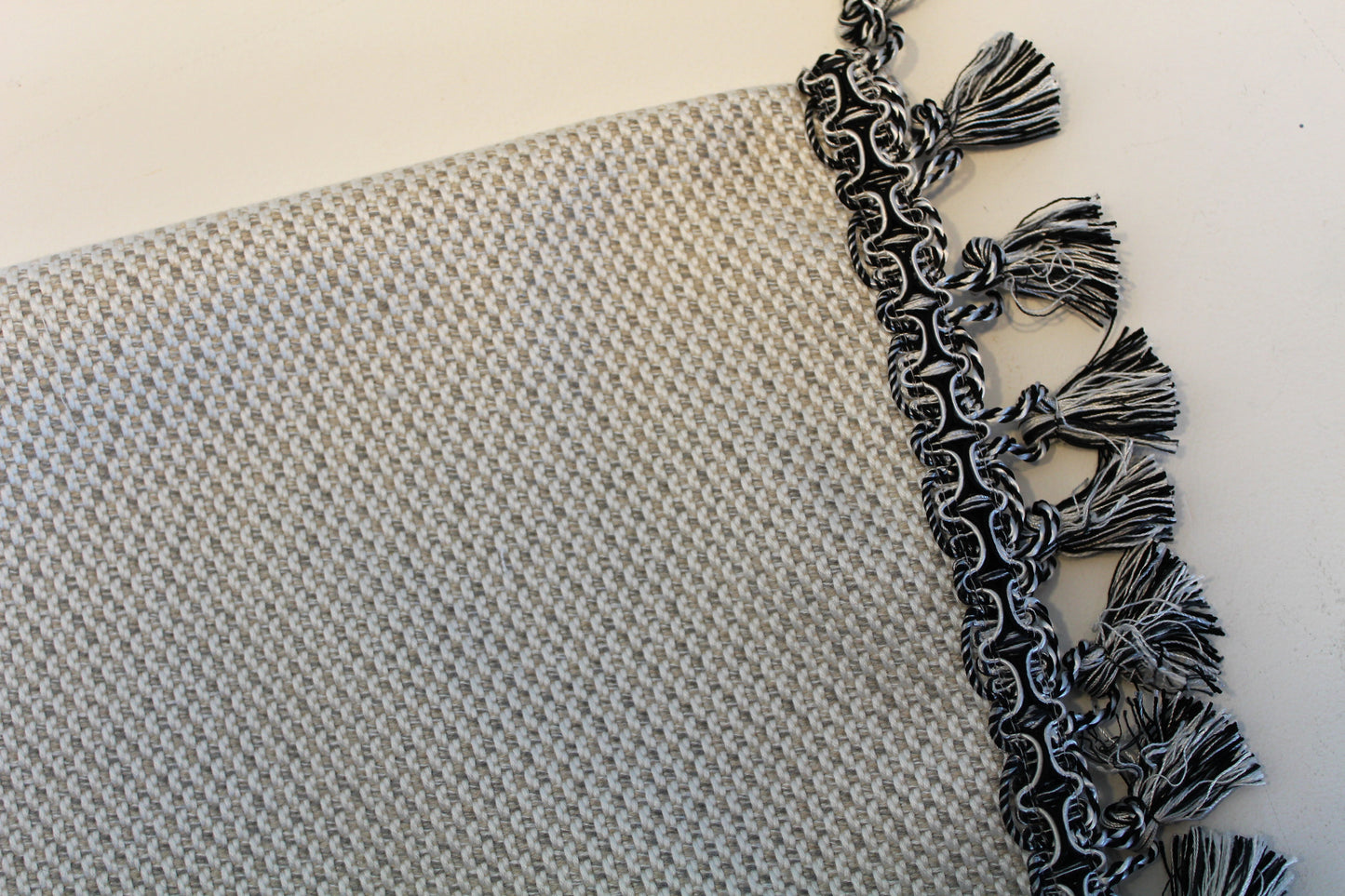 Black-Platinum Trim - Cushion Cover - 45cm x 40cm