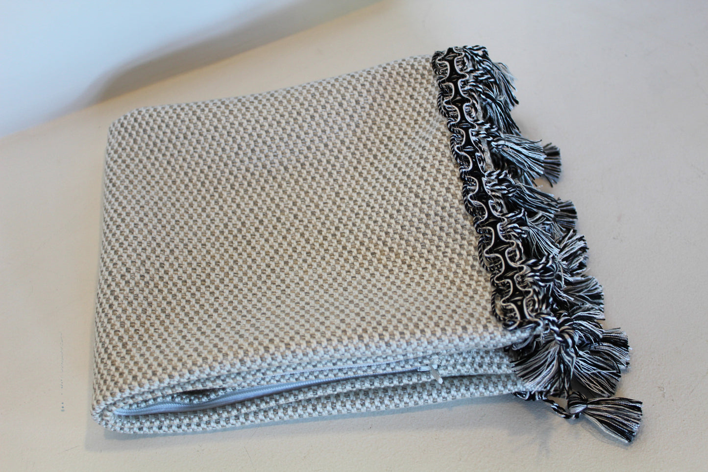 Black-Platinum Trim - Cushion Cover - 45cm x 40cm