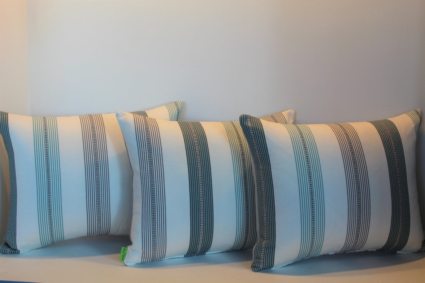 Hampton Blue/Grey Striped - Cushion Cover - 45cm x 35cm