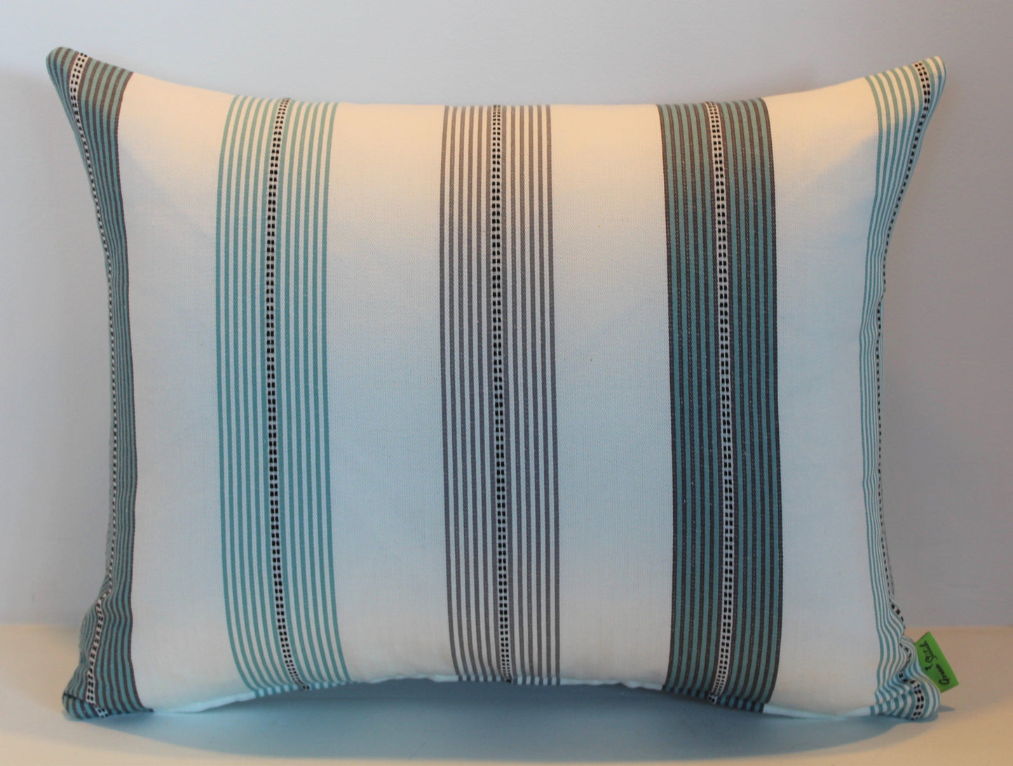 Hampton Blue/Grey Striped - Cushion Cover - 45cm x 35cm