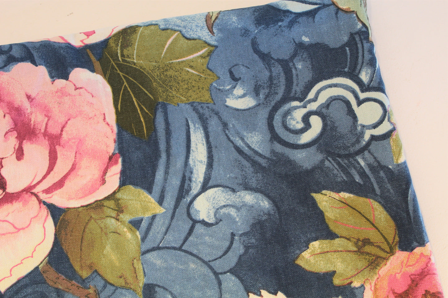 Peony Azul - Cushion Cover - 47cm x 47cm