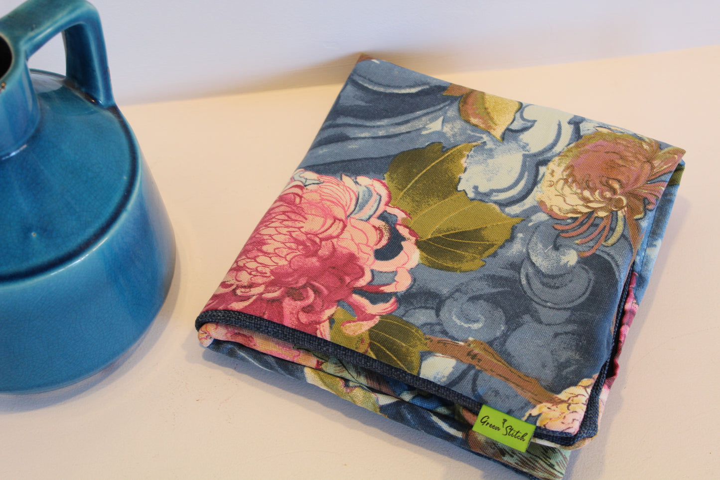 Peony Azul - Cushion Cover - 47cm x 47cm