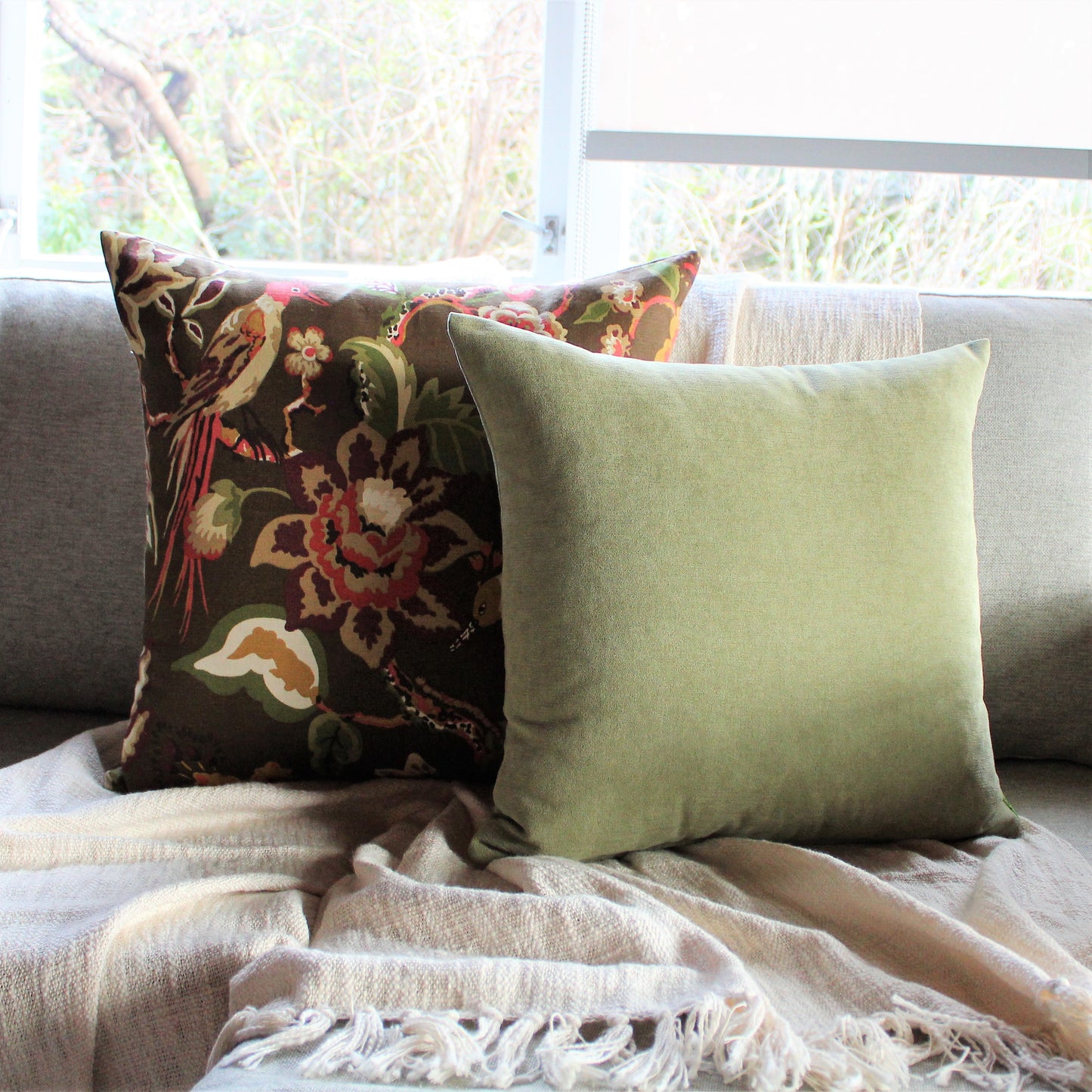 Brown Oak Forest - Cushion Cover - 50cm x 50cm