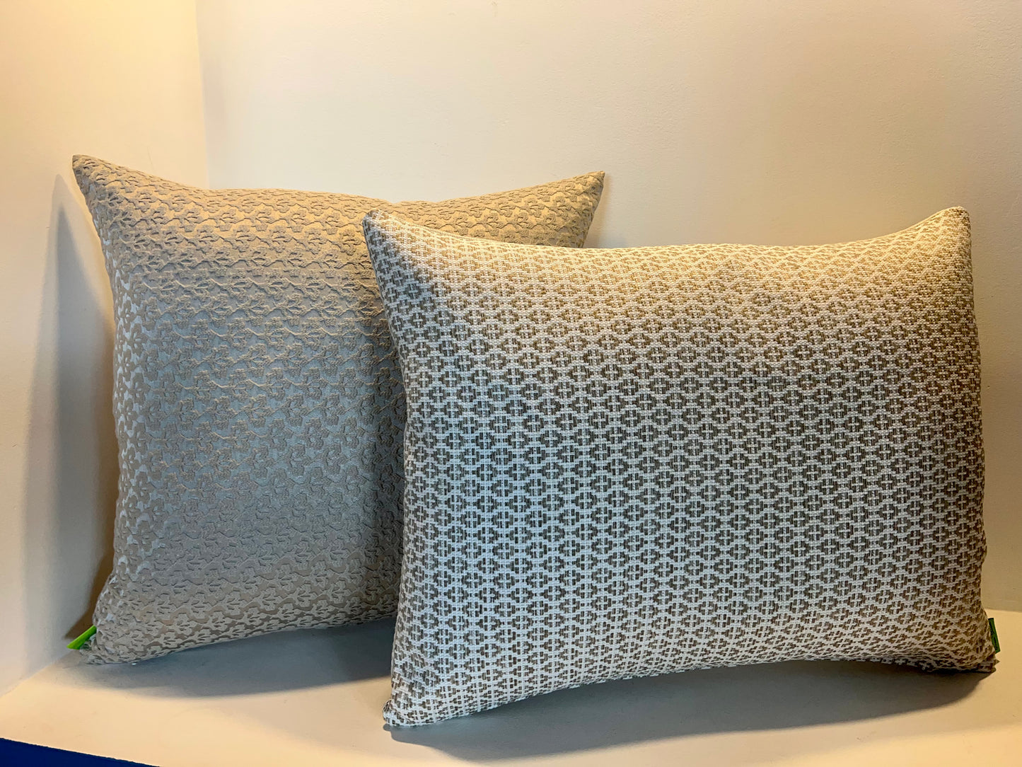 Beige & White Woven Set - Cushion Cover Set