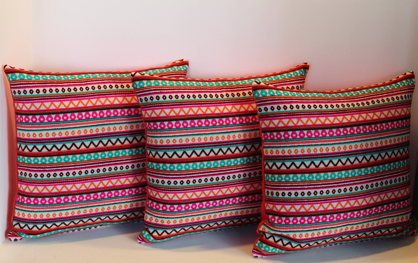 Bright Inca Stripes - Cushion Cover - 45cm x 45cm
