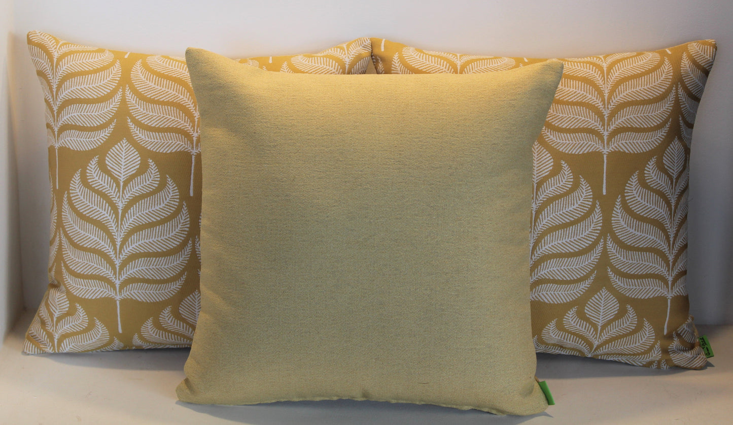 Mustard Leaf - Cushion Cover - 45cm x 45cm