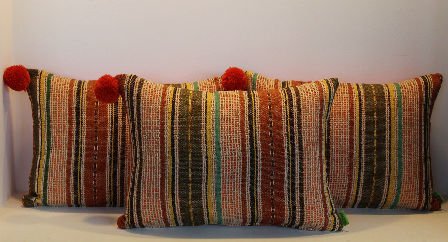 Orange Rustic Burlap - Cushion Cover - 45cm x 35cm