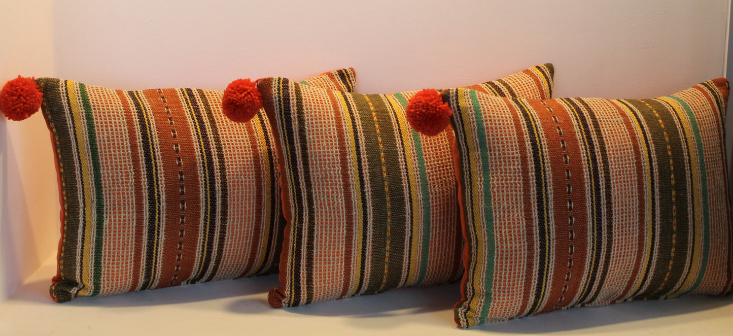 Orange Rustic Burlap - Cushion Cover - 45cm x 35cm