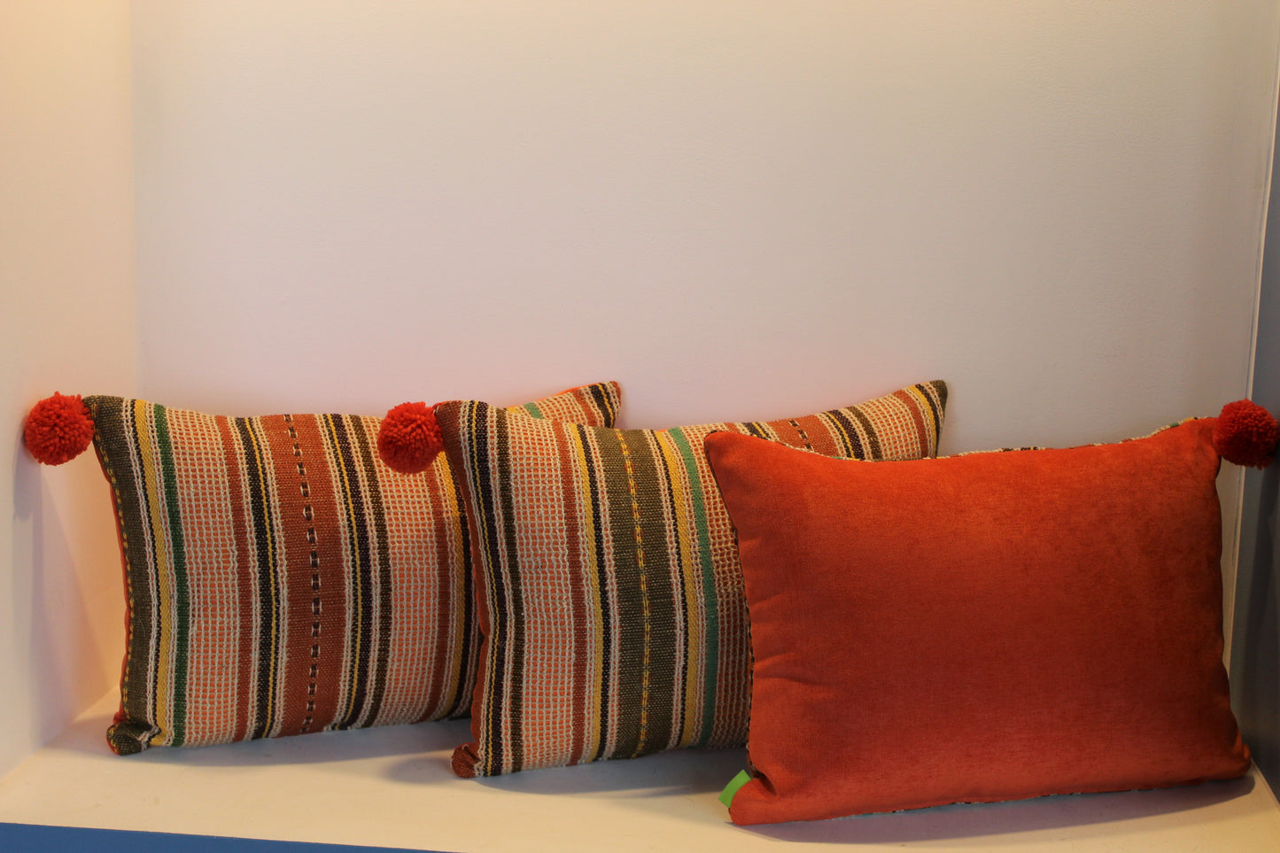 Orange Rustic Burlap - Cushion Cover - 45cm x 35cm