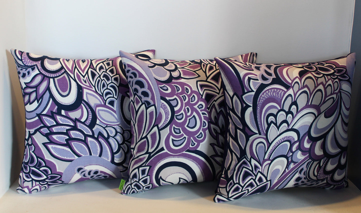 Purple Vines - Cushion Cover- 44cm x44cm