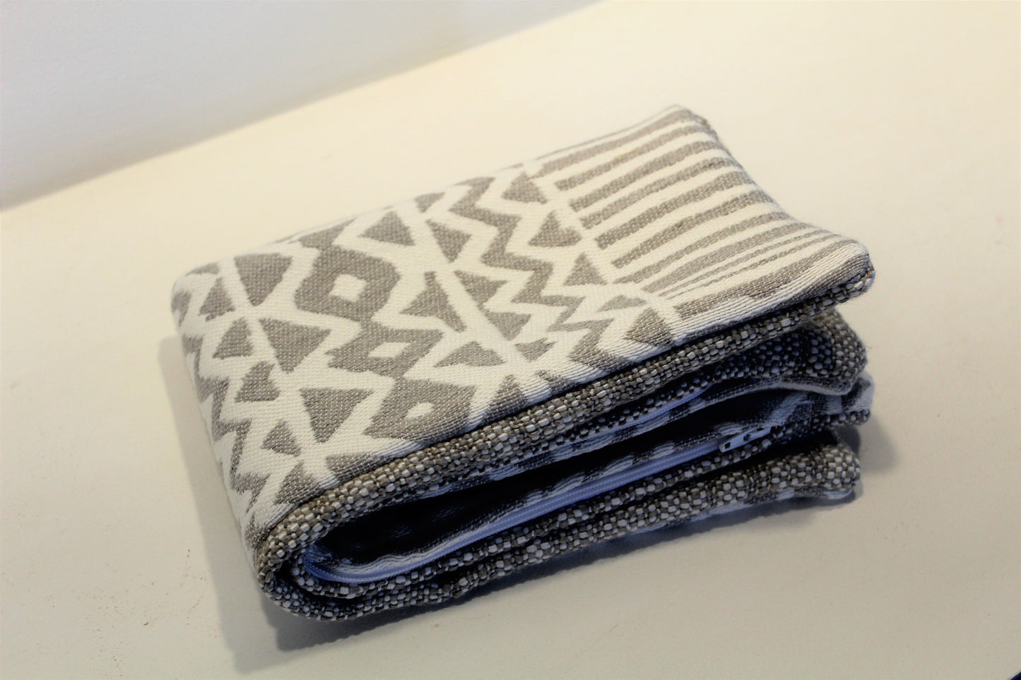 Grey & White Geometric - Cushion Cover - 42cm x 32cm
