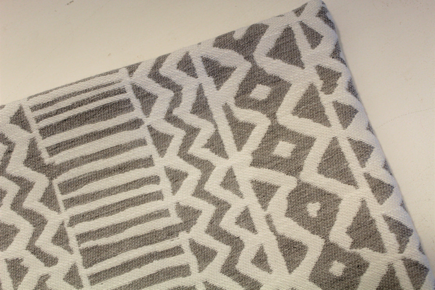 Grey & White Geometric - Cushion Cover - 42cm x 32cm