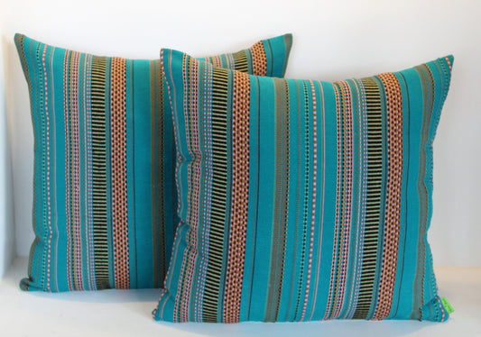 Inca Teal - Cushion Cover - 50cm x 50cm