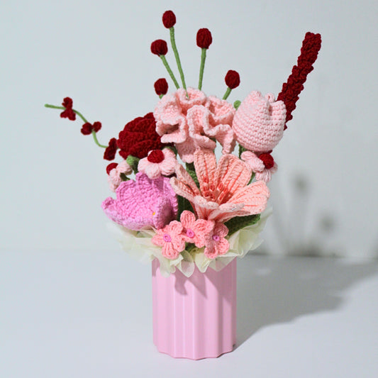 Blushing Romance – Forever Bloom Vase Arrangement
