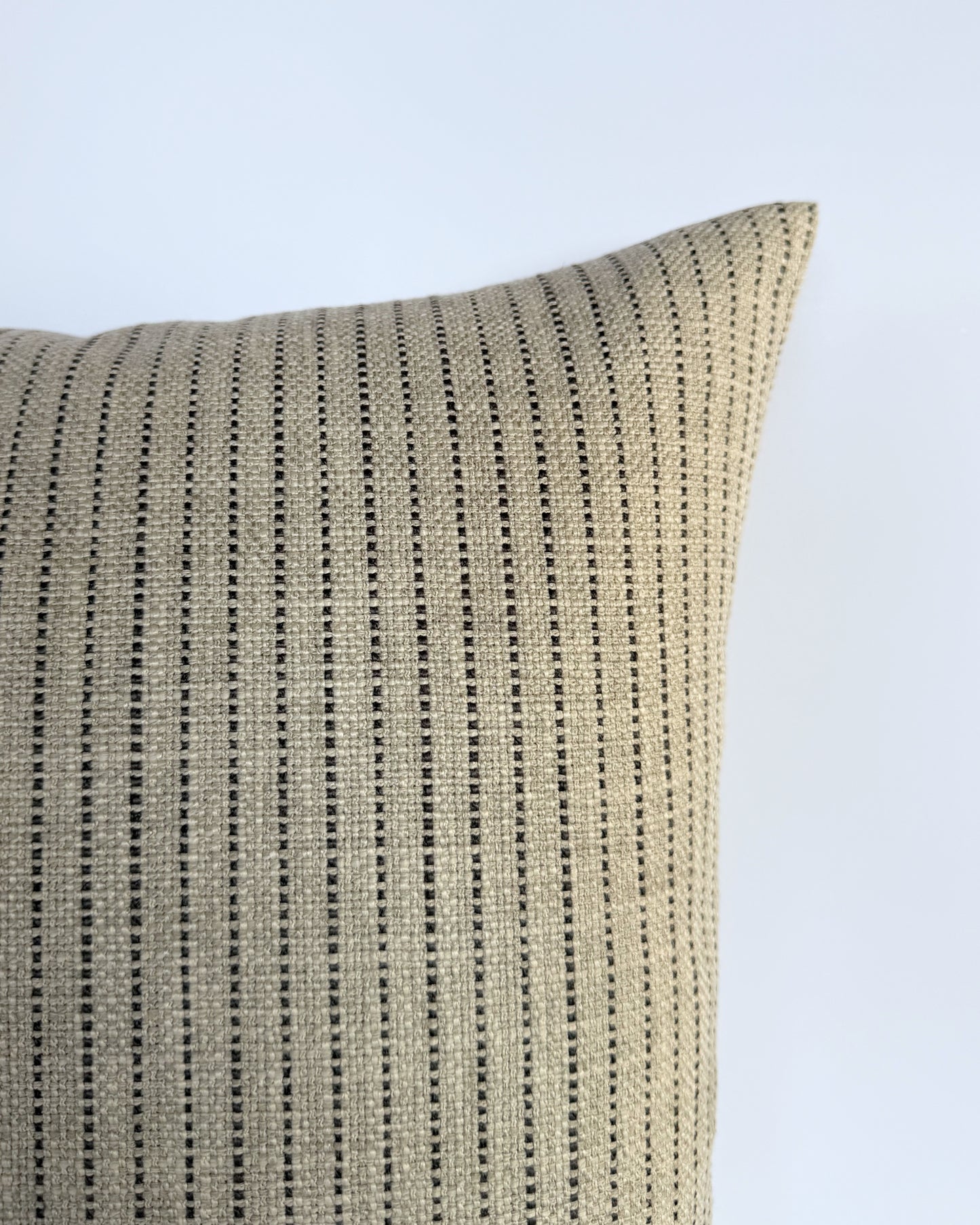 Black Natural Stripe - Cushion Cover