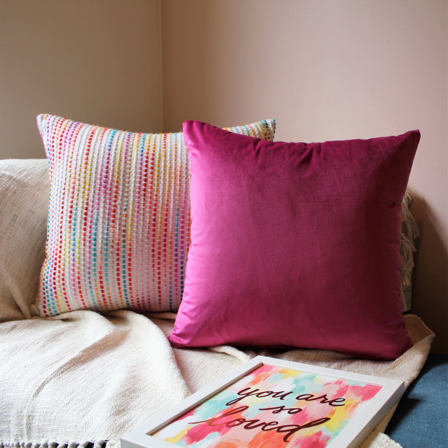 Bubble Rainbow Woven Set - Cushion Cover Set