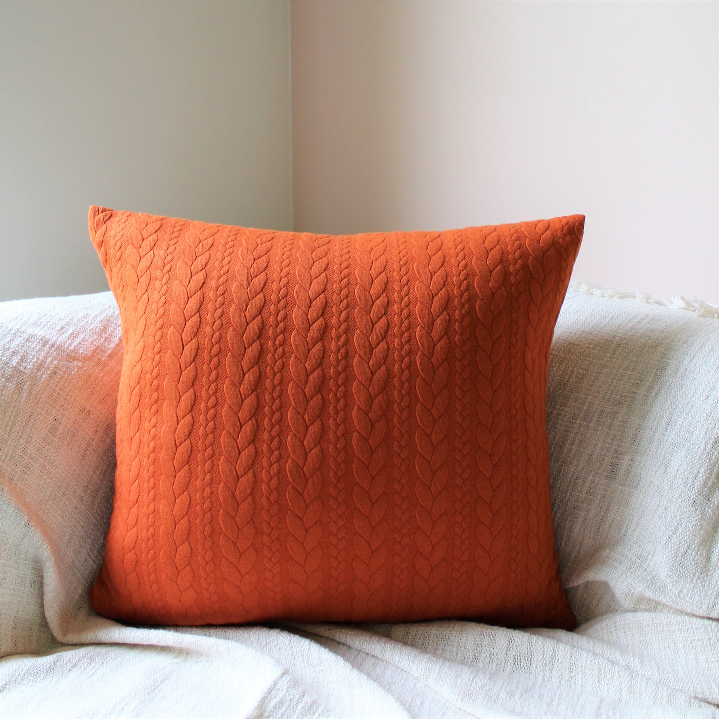 Orange, Olive & Beige Contrast Set - Cushion Cover Set