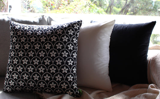 Black & White Floral Set - Cushion Cover Set
