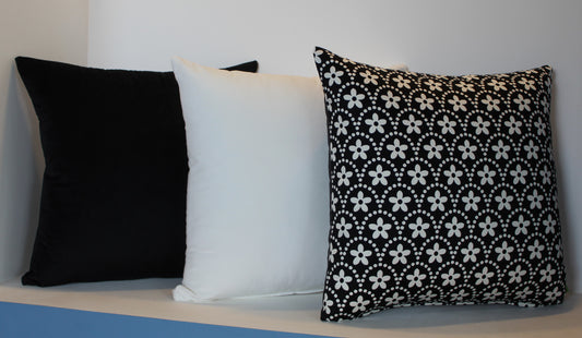 Black & White Floral Set - Cushion Cover Set