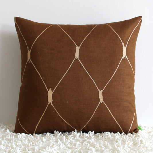 Mocha Diamond - Cushion Cover - 50cm x 50cm
