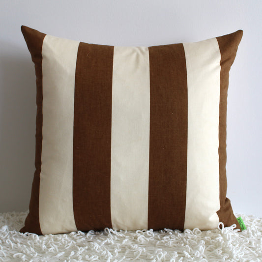 Mocha Stripe - Cushion Cover - 50cm x 50cm