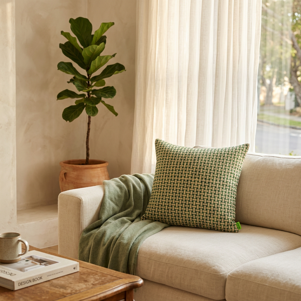 Forest Basketweave - Cushion Cover - 45cm x 45cm