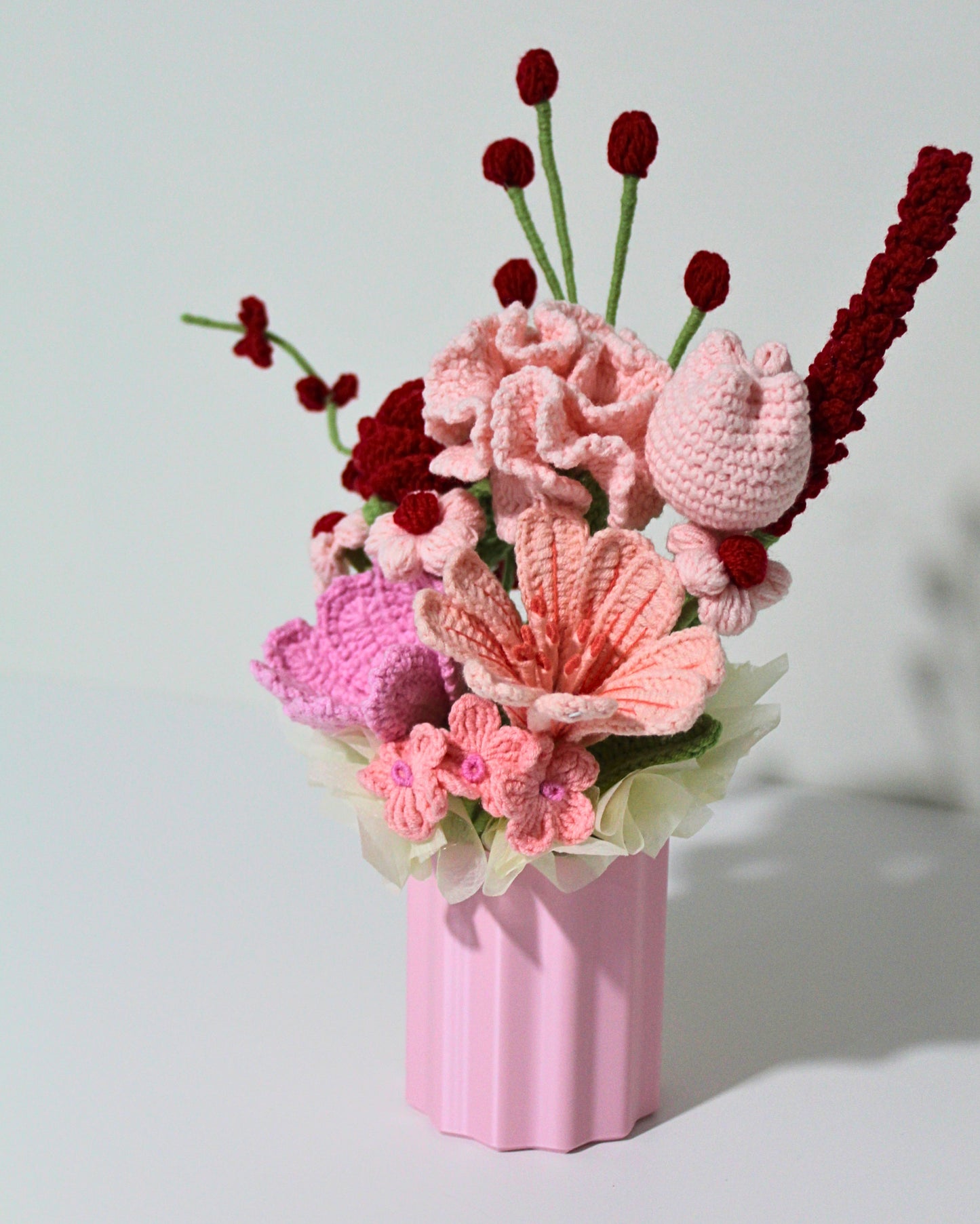 Blushing Romance – Forever Bloom Vase Arrangement