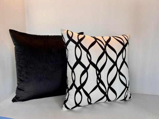 Black & White Spiral Set - Cushion Cover Set