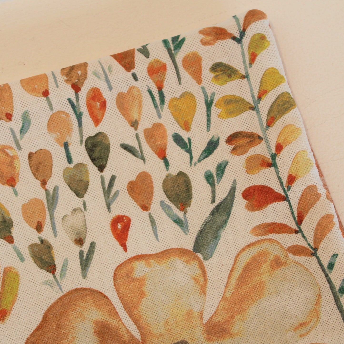 Summery Orange Flowers - Cushion Cover - 45cm x 45cm