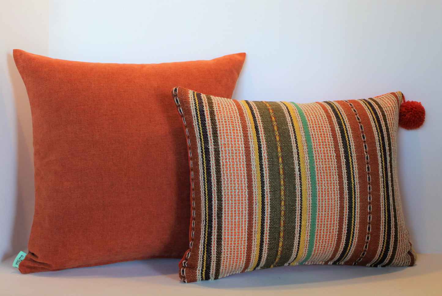 Orange Rustic Burlap Set - Cushion Cover Set