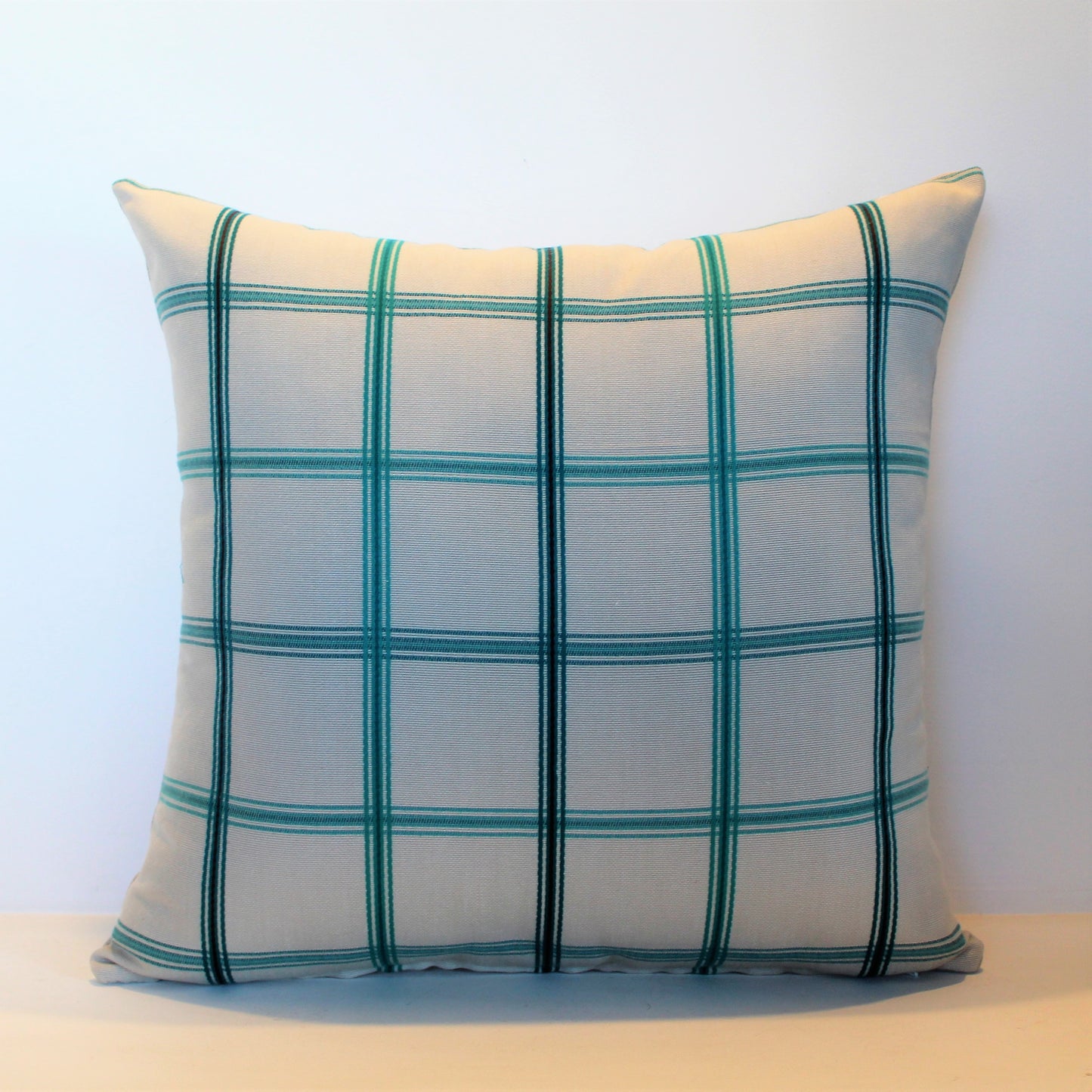Aqua Checkerboard - Cushion Cover - 50cm x 50cm