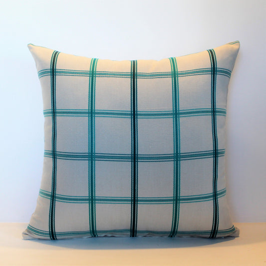 Aqua Checkerboard - Cushion Cover - 50cm x 50cm